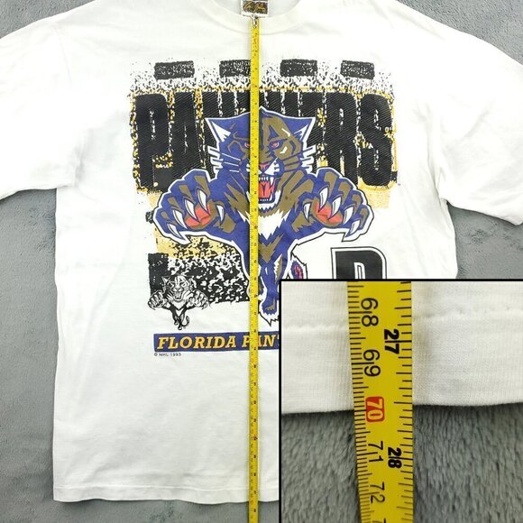 Magic Johnson T's Vintage T-Shirt Florida Panthers 1993 NHL Single Stitch XL - Picture 8 of 15